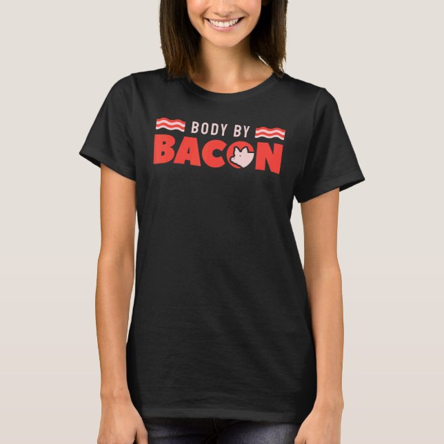 Camiseta Sin Cuerpo De Carbohidratos Por Bacon Ketogenic Di (Anverso)