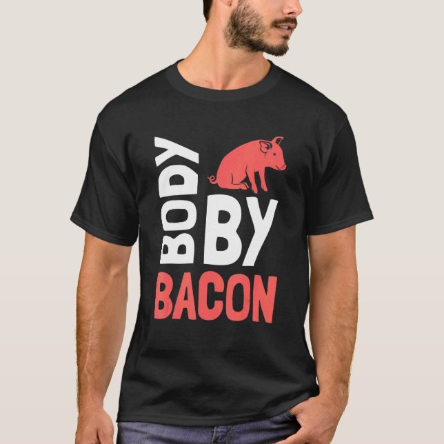 Camiseta Sin Cuerpo De Carbohidratos Por Bacon Ketogénico D (Anverso)