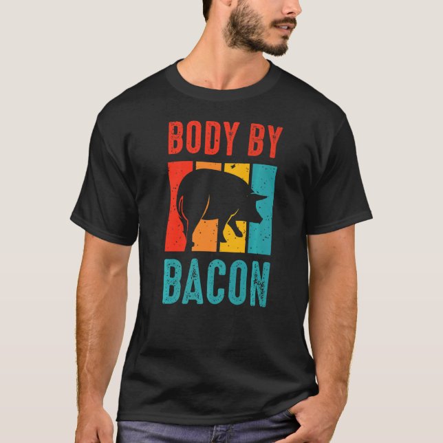 Camiseta Sin Cuerpo De Carbohidratos Por Bacon Ketogénico D (Anverso)
