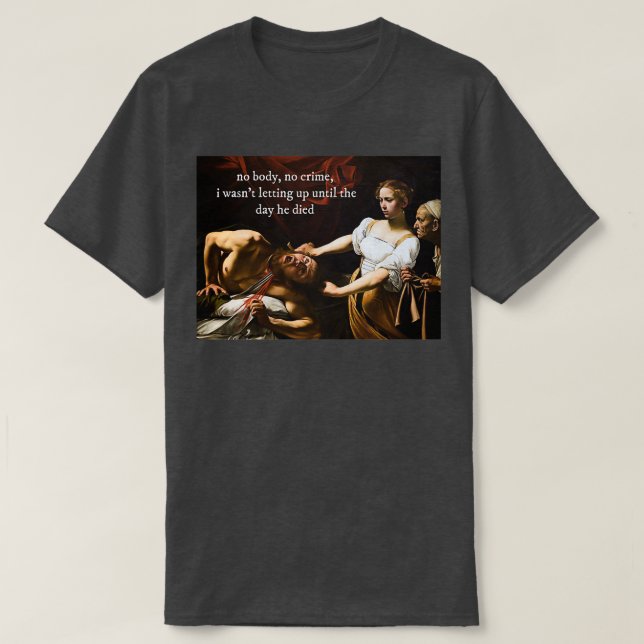 Camiseta sin cuerpo sin crimecaravaggio (Diseño del anverso)