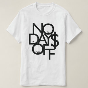 Camiseta Sin días de blanco/negro