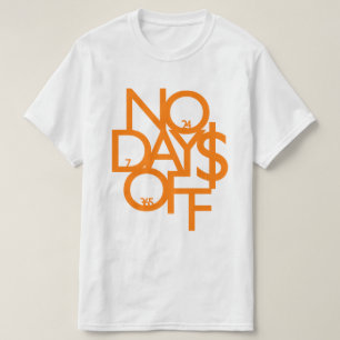 Camiseta Sin días libres blanco/Naranja