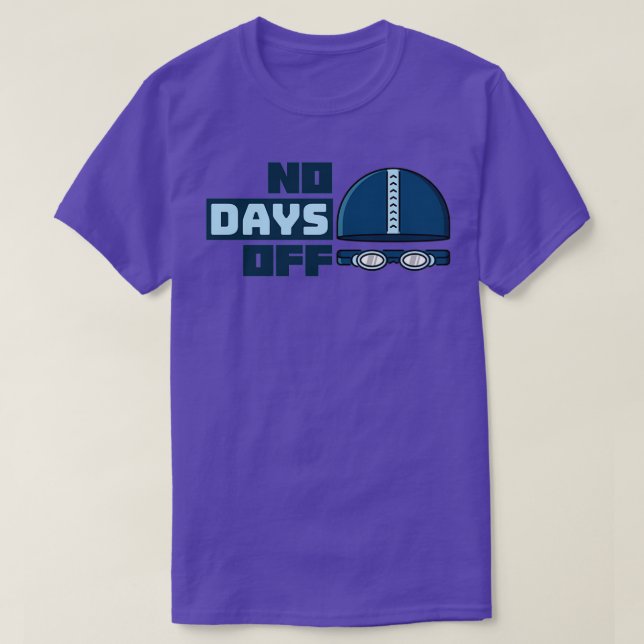 Camiseta Sin días libres de natación 2 (Diseño del anverso)