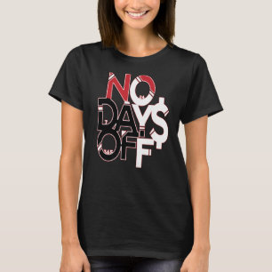 Camiseta Sin días libres ropa y gafas rojas Gimnasio blanco