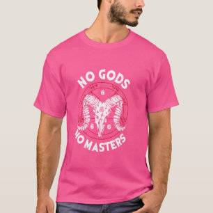 Camiseta Sin dioses sin máster con bafomet satánico