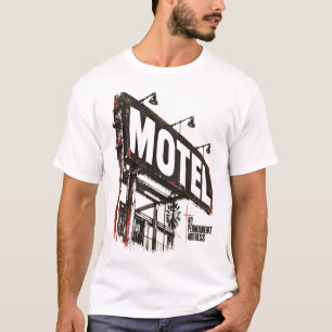 Camiseta SIN DIRECCIÓN — Gráfico de Letrero de Motel Angust
