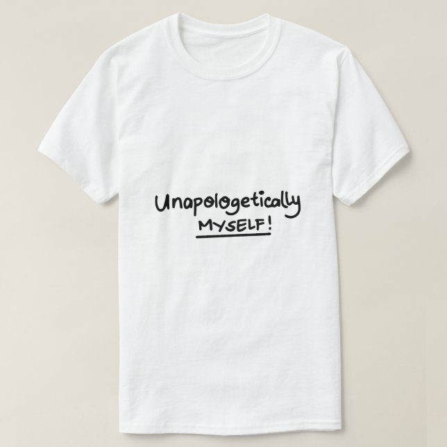 Camiseta Sin disculpas – Tipografía de Empoderamiento (Diseño del anverso)