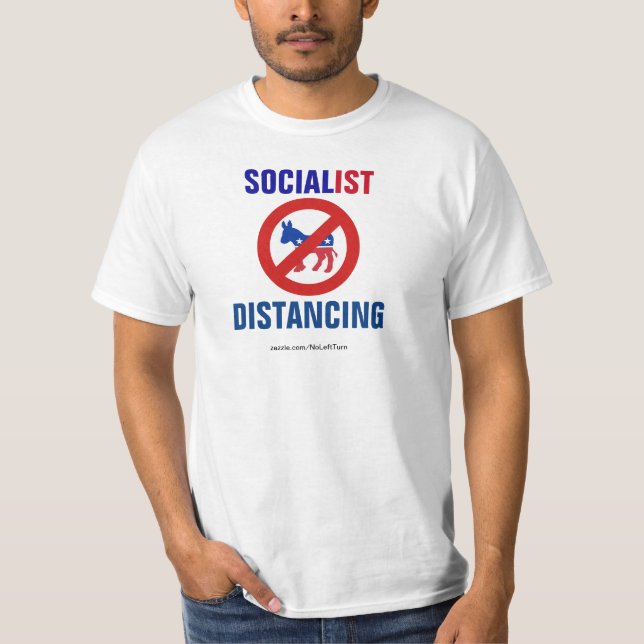 Camiseta Sin distanciamiento socialista de los demócratas (Anverso)