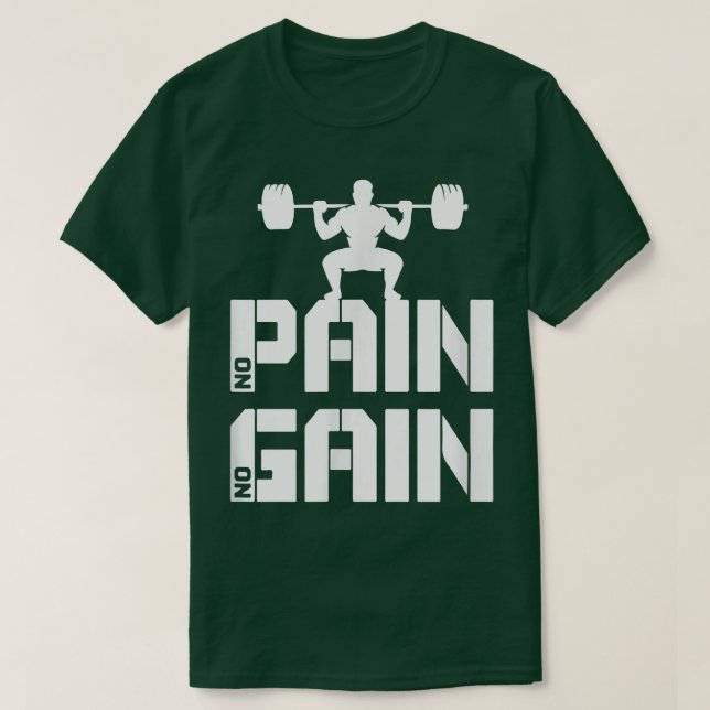 Camiseta Sin dolor sin ganancia Motivación de gimnasio para (Diseño del anverso)