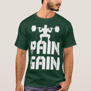 Camiseta Sin dolor sin ganancia Motivación de gimnasio para