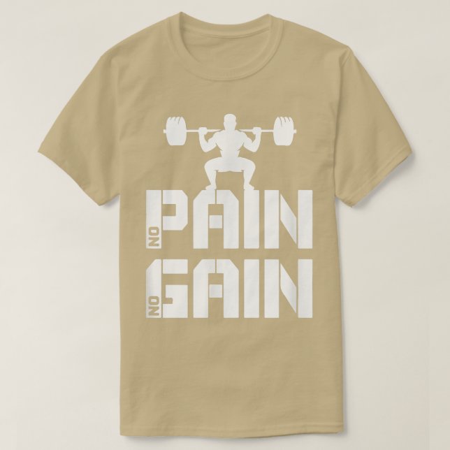 Camiseta Sin dolor sin ganancia Motivación de gimnasio para (Diseño del anverso)