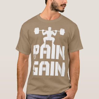 Camiseta Sin dolor sin ganancia Motivación de gimnasio para