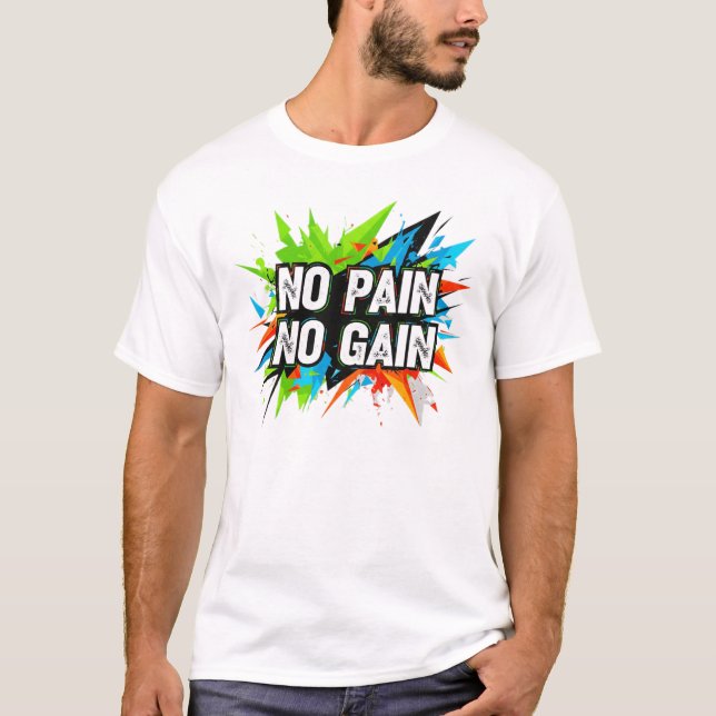 Camiseta Sin dolor sin ganancia | Sporty Tee (Anverso)