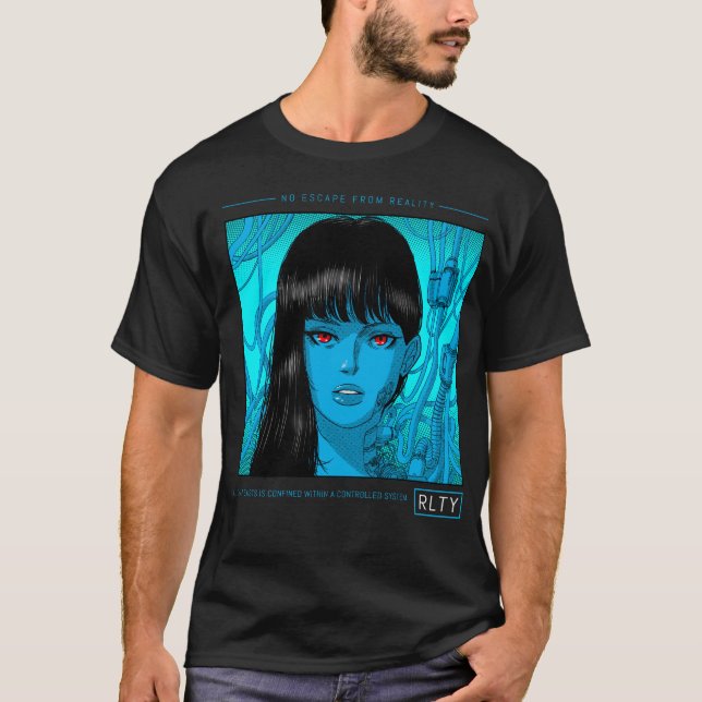 Camiseta Sin Escape de la Realidad – Estética Cyberpunk (Anverso)
