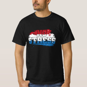 Camiseta Sin estrés - Mentalidad positiva azul rojo