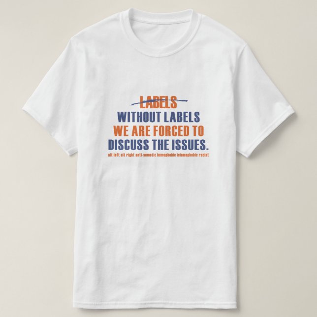 Camiseta sin etiquetas (Diseño del anverso)