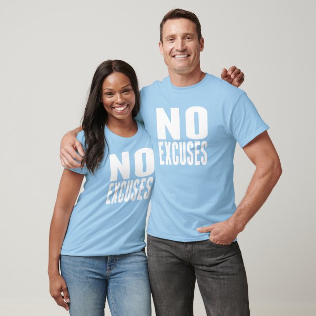 Camiseta Sin Excusas Auto Motivación Get Fit Workout (Unisexo)