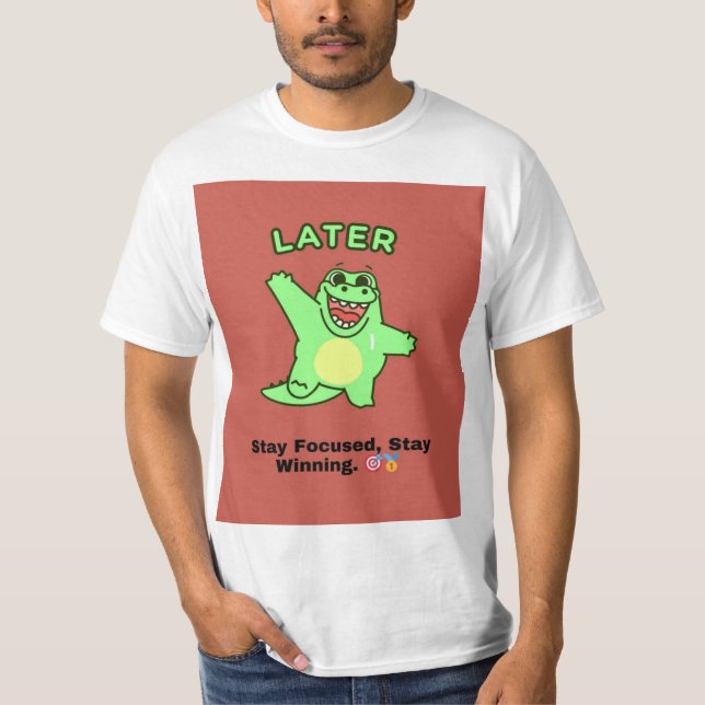 Camiseta Sin excusas | Foco intrépido en dominar hoy (Anverso)