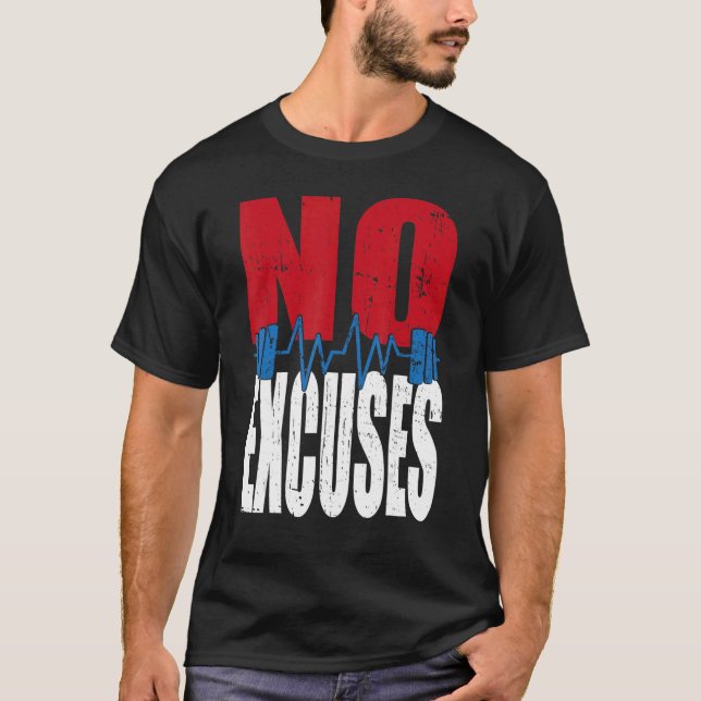 Camiseta Sin Excusas Gimnasio (Anverso)