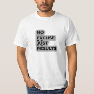 Camiseta Sin Excusas Solo Resultados - Frase Motivacional d