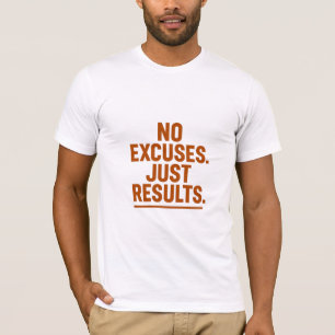 Camiseta Sin Excusas Solo Resultados – Motivación Retro Aud