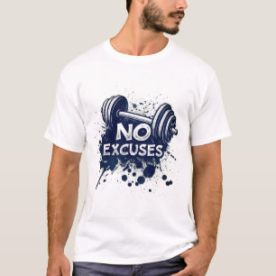 Camiseta sin excusas: tipografía motivacional en n