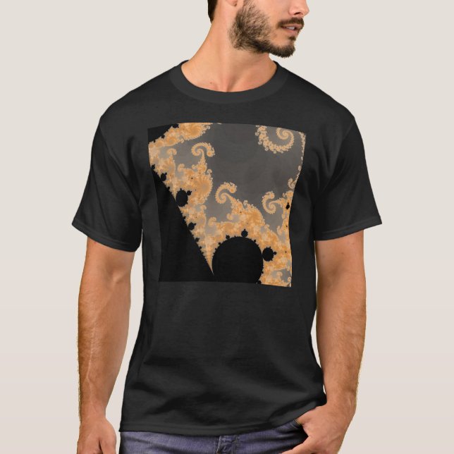Camiseta sin fin del detalle del oro (Anverso)
