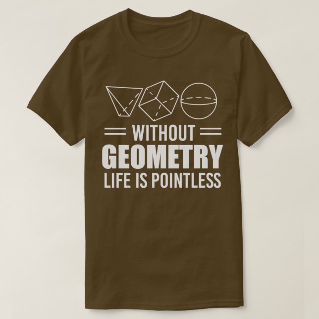 Camiseta Sin geometría, la vida de los profesores es inútil (Diseño del anverso)