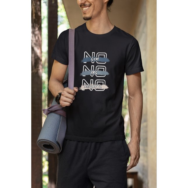 Camiseta Sin Gimnasio No Abs No Lamenta El Diseño Negrita (Subido por el creador)