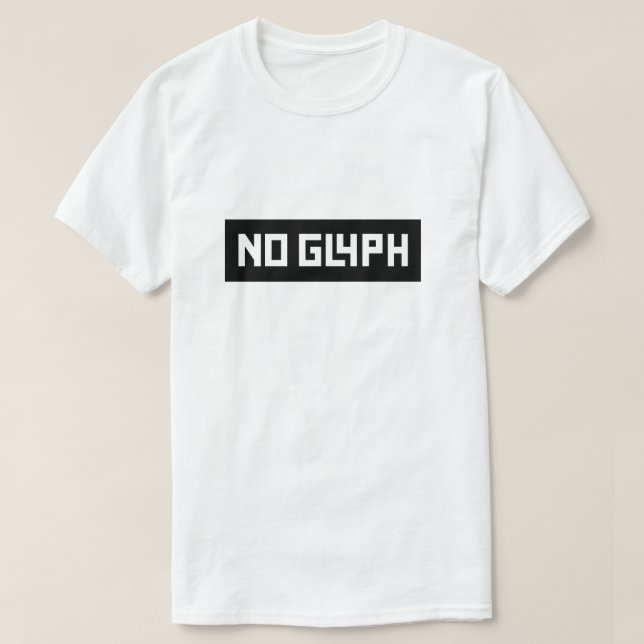Camiseta Sin glifo, blanco (Diseño del anverso)