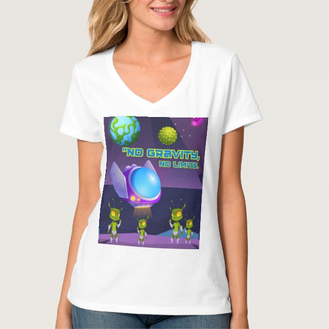 Camiseta Sin gravedad ni límites (Anverso)