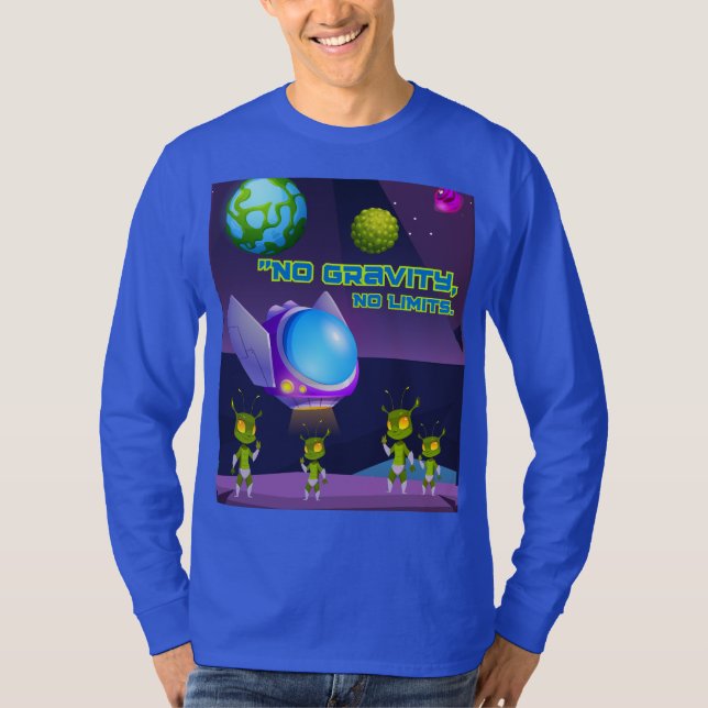 Camiseta Sin gravedad sin límites (Anverso)