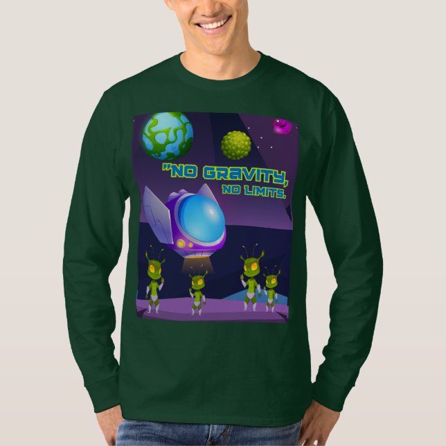 Camiseta Sin gravedad sin límites (Anverso)