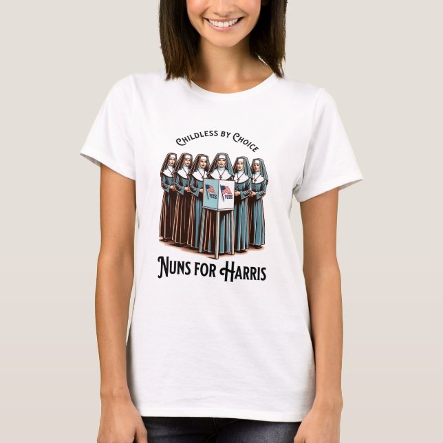 Camiseta Sin hijos por Choice Nuns para Harris (Anverso)