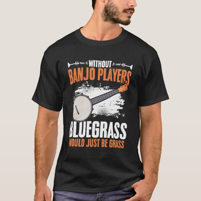 Camiseta Sin jugadores de banjo Músico de Bluegrass Folsi (Anverso)