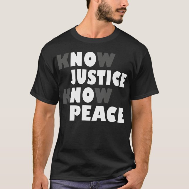 Camiseta sin justicia ni paz (Anverso)