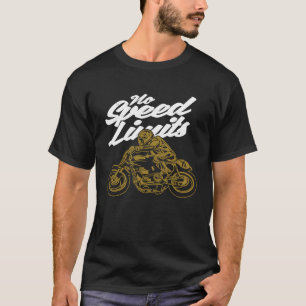 Camiseta Sin límites de velocidad Rac de motocicleta retro 