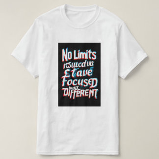 Camiseta "Sin límites - Tee de tipografía de citas motivaci