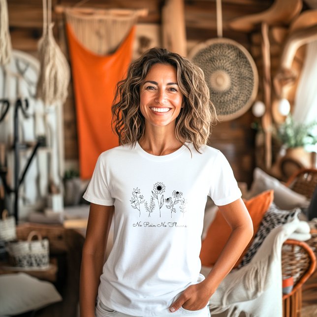 Camiseta Sin lluvia No Flores Línea Boho (Subido por el creador)
