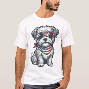 Camiseta sin mangas con grabado vintage de perro s
