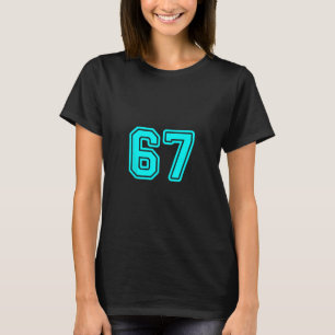 Camiseta sin mangas Cyan Sports Team Number #67 