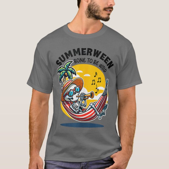 Camiseta sin mangas de esqueleto Summerween Bone t (Anverso)