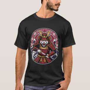 Camiseta sin Mangas de Gato Samurái Feroz Arte Vec