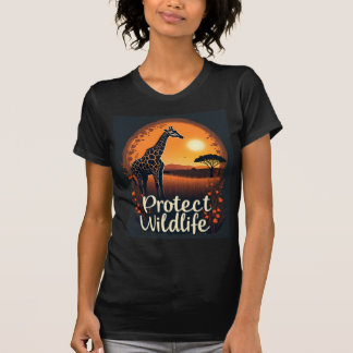 Camiseta sin mangas de jirafa de la sabana