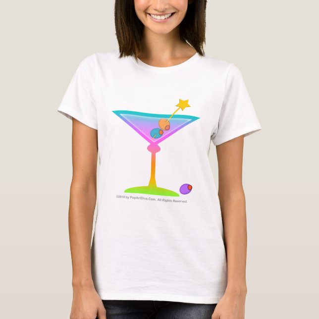 Camiseta sin mangas de Spaghetti - Rainbow Martini (Anverso)