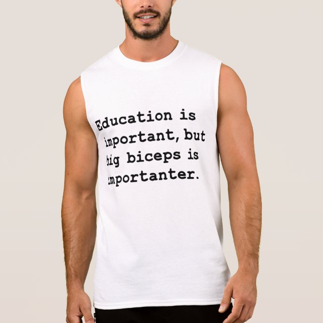 Camiseta Sin Mangas El bíceps es importanter (Anverso)