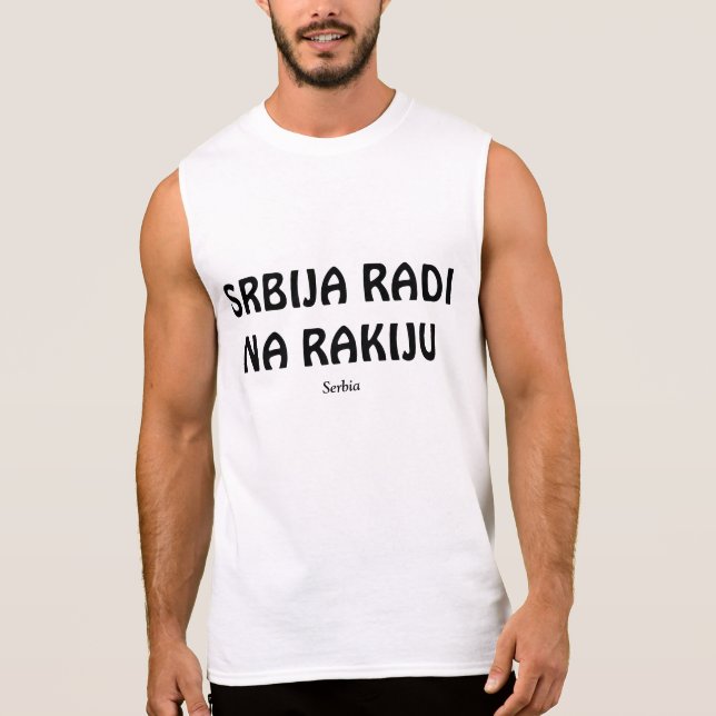 CAMISETA SIN MANGAS FUNCIONAMIENTOS DE SERBIA EN RAKIJA (Anverso)