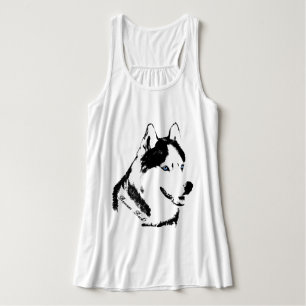Camiseta sin mangas Husky para mujer Camisa para d