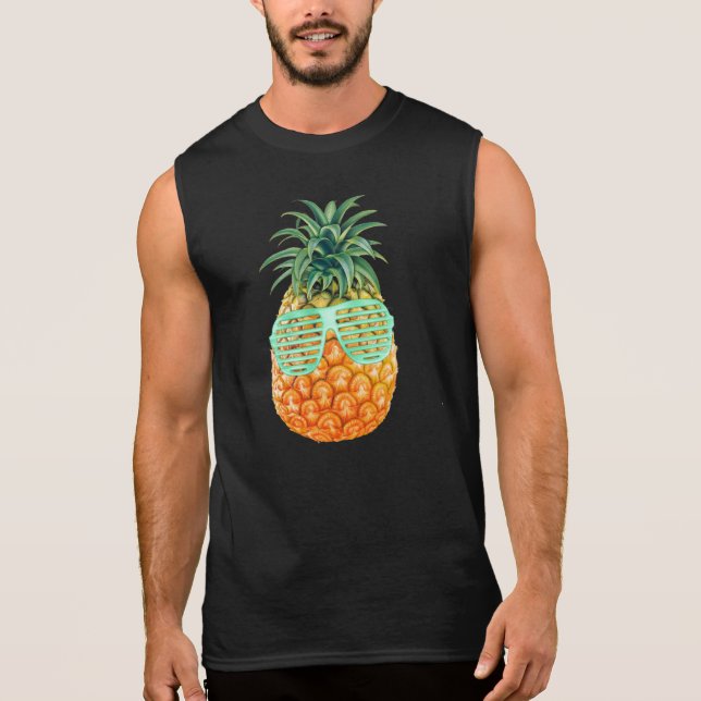 Camiseta Sin Mangas La piña sombrea el tanque (Anverso)