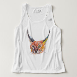 Camiseta sin mangas Lynx Running, Blanca